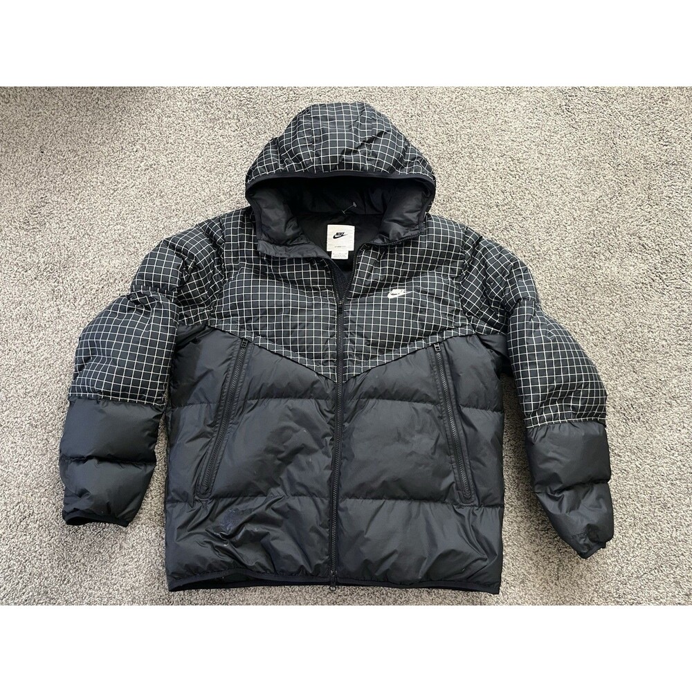 Nike Storm-FIT Windrunner Hooded Down Puffer Jacket Size XL dd6963-010 Black